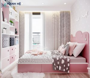 5. giường hộc kéo phòng bé